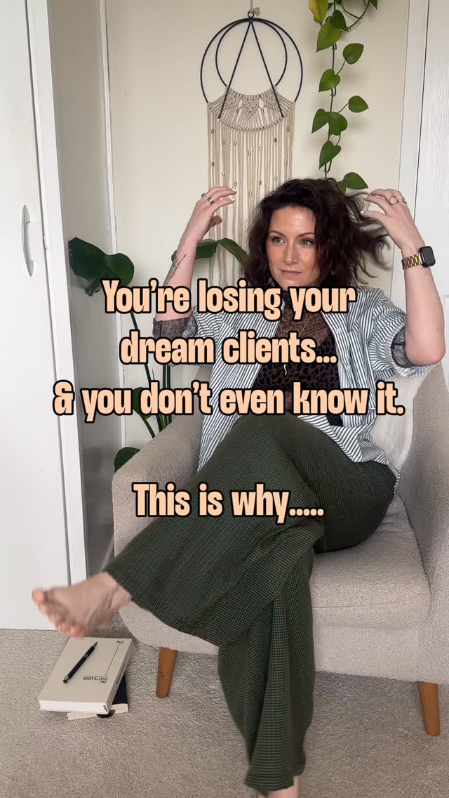 If you’re not being booked by your dream clients right now… you might wanna save this & start making some changes.
It’s rarely about you or your talent. It’s not because you’re not good enough. It’s not because the market is too saturated.
It’s usually one of these three things…
1: Vague messaging & positioning 😏
If you’re trying to speak to everyone, you’re speaking to no one. Your dream client needs to read your content, land on your page, or hear about you and immediately think “that’s for me.” If your messaging is woolly, generic, or trying to please everyone… she’s scrolling straight past you. No clear story = no clear client.
2: You’re working a niche that was never built for you 🫵🏼
Someone told you to niche down. You picked something that sounded right. Maybe cus someone else doing well chose it too. But it never quite felt like YOU. So your content feels forced, your messaging feels flat, and you’re wondering why nothing is landing. Fitting someone else’s blueprint is exactly why you’re invisible. Your niche should feel like a exhale, not a performance.
3: You don’t actually know your ideal client 🤷🏻♀️
“She needs to have money and respect my business” is not an ideal client. That’s just an ideal situation. Knowing your dream client means understanding what keeps them up at night, what they’ve tried before, what they really want, and why they haven’t found it yet. Without that? Your content will always miss the spot! Get deeper.
Fix these three things and everything shifts. Your content starts connecting. The right people start finding you. And selling stops feeling like pulling teeth.
👇 If you want to understand exactly why your dream client isn’t buying, let’s start with an Unfuckery Audit. We dig into where the problems actually lie and what to do about them.
& it’s only £39!!
💬 Comment “audit” and I’ll send you the details!