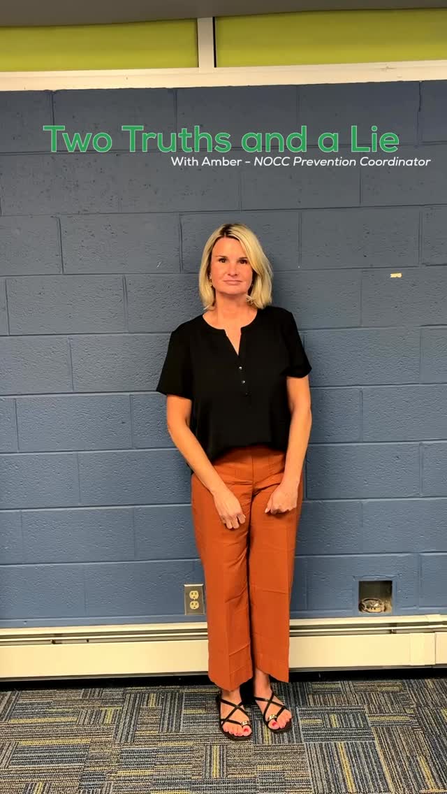 Get to know the NOCC team a little better 👀
This week, our Prevention Coordinator Amber is up for a round of Two Truths and a Lie 🤔
Can you figure out which fact is the lie?
Drop your guess below ⬇️