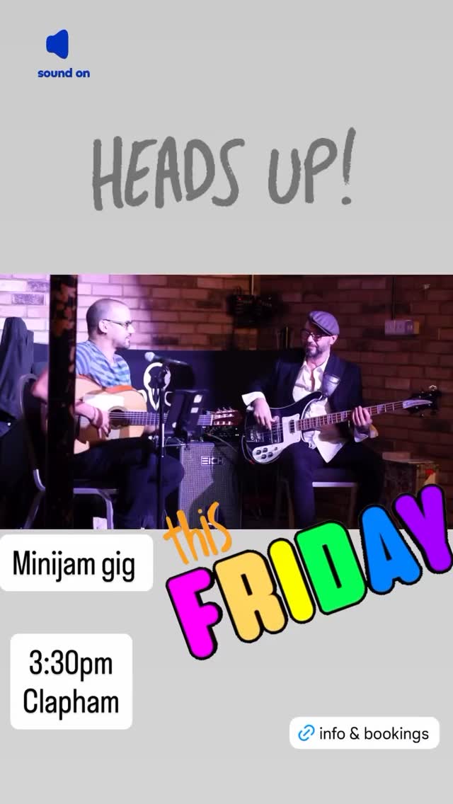 See www.bookwhen.com/minijam for details & bookings
