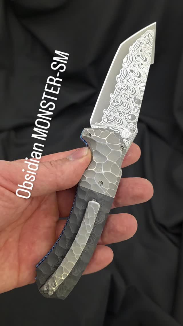 Personalized Obsidian MONSTER with secret backspacer inserts. Left-handed version. #oneofakind