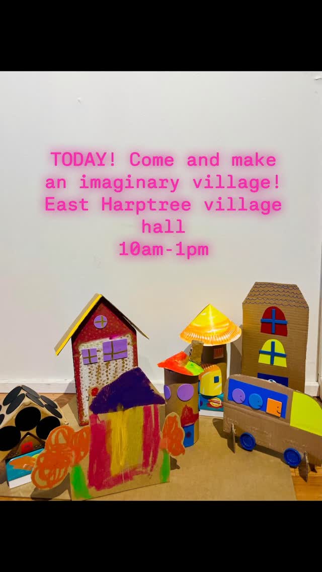 It's today! Our arts hub brunch! Come and make an imaginary village out of cardboard with artists in residence Ali Brown @iamalibrown and Jasmine Smail @artist.jasminesmail
10am-1pm
East Harptree village hall
Cakes, tea, coffee, bacon and veggie bacon butties!