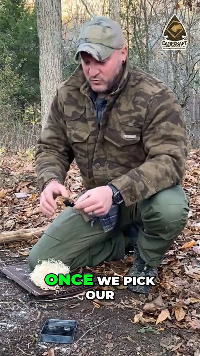 Char cloth, meet flint and steel! Tearing it makes it catch sparks like a charm. Fold it, strike it, and boom! Firestarter magic. Now, go build that campfire! #FlintAndSteel #FireStarting #Bushcraft #CampingSkills #OutdoorAdventure #SurvivalTips #CampLife #GetOutside