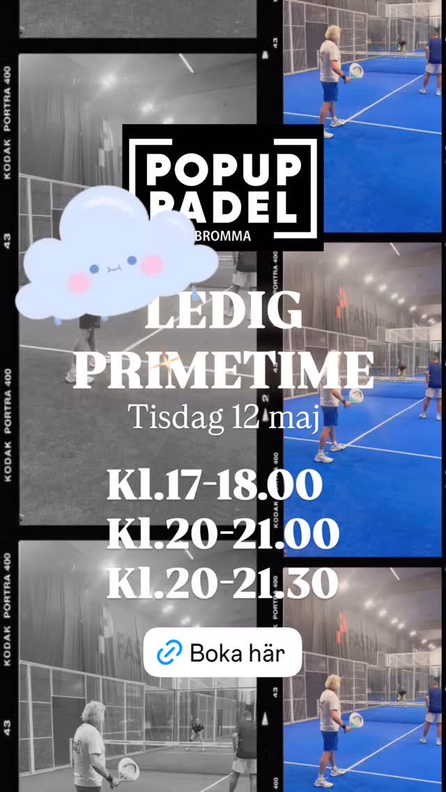 Regn = perfekt padelväder ☔️🎾 Vi har några lediga tider ikväll!