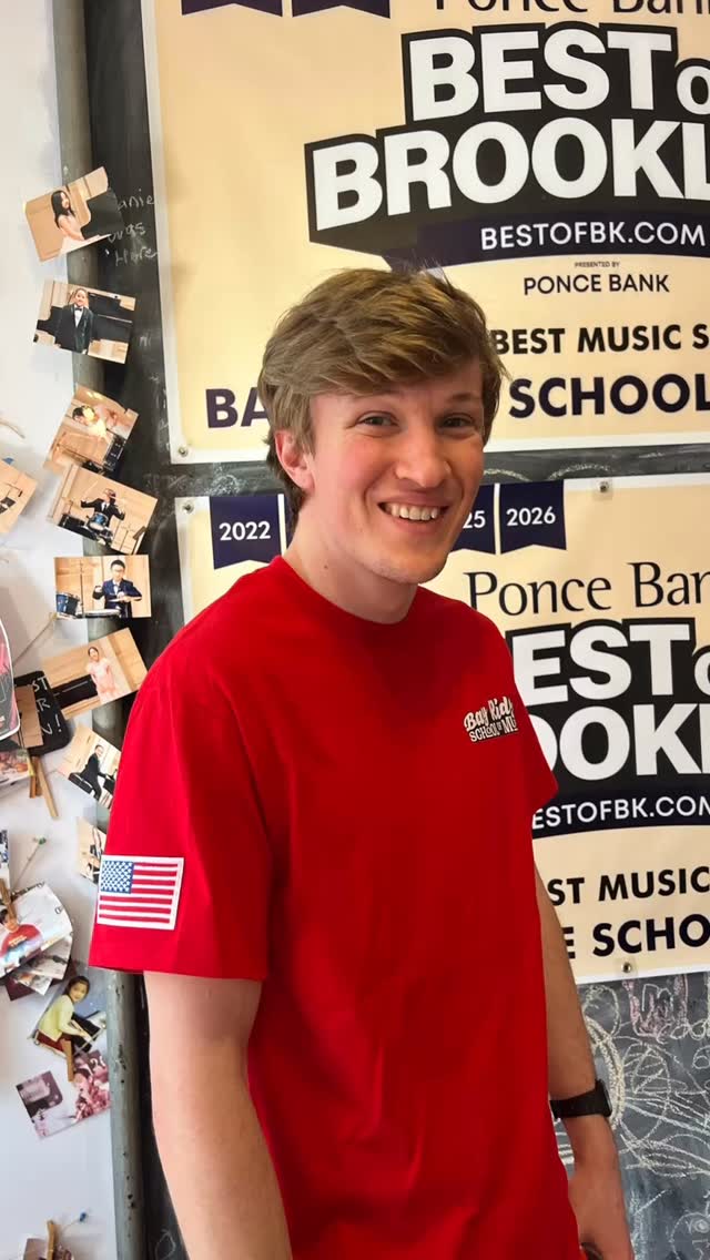 Our rockstar instructor Mr Dave rockin our new American flag sleeved t shirt, we will be performing on the baseball field at the cyclones games May 29th for Bay Ridge Day in Brooklyn!