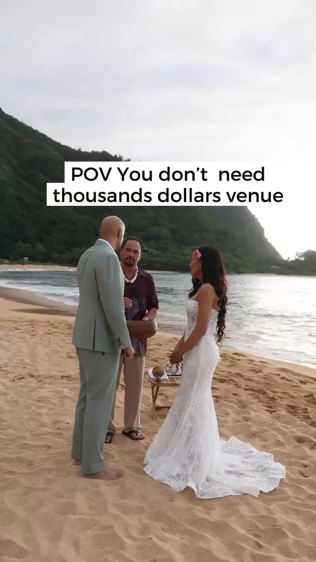 You don’t need to spend thousands dollars for venue.
.
.
🏷️ elopement, Hawaii photographer, destination photographer, kauai photographer, Hawaii elopement photographer, couple photographer, intimate wedding, cinematic, elopement photographer