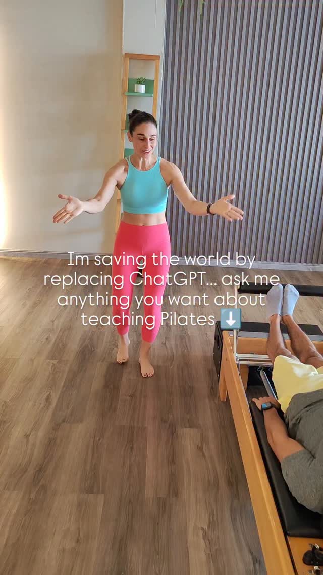 I’m here to personally replace ChatGPT for Pilates teachers 😂
Seriously though — ask me anything.
Cueing, clients with pain, confidence, programming, imposter syndrome, tricky sessions, getting stronger yourself… whatever’s been on your mind lately as a teacher.
I know how hard it can feel when you’re newer and everyone online sounds so certain all the time.
Happy to share what I’ve learned, what’s helped me, and what I’d tell younger me starting out.
