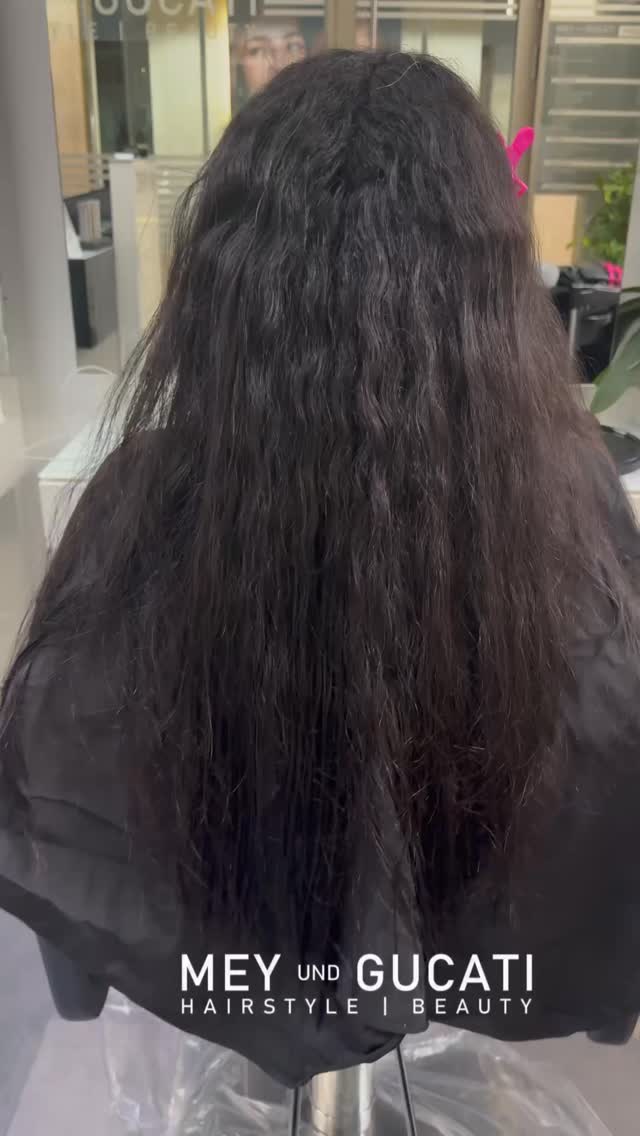 KERATINGLÄTTUNG bei XXL dicken und langen Haaren 🔥 #goldwellkerasilk #keratinglättung #kerasilk #arabhair #beforeandafter