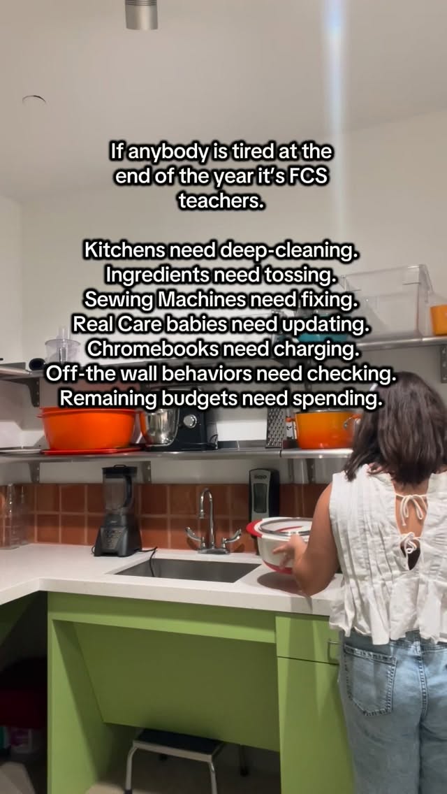I don’t think anyone truly understands… keeping up with a classroom, a kitchen, machines, equipment, supplies, expired ingredients and UGH.
Chile! 🌶️
FCS Bestie if your end of year to do list is longer than your IEP & 504 list, I want you to know that I’m here to help! I’ve literally handled all of your lesson planning for you inside of The FCS Closet!
If you’re ready to join the #1 lesson library for busy FCS teachers and get your hands on 70+ of THE MOST creative and engaging Family & Consumer Sciences resources to get you through the end of the year AND help you plan for next year, comment “CLOSET” and I’ll meet you inside! ✨
#fcsteacher #facsteacher #sayyestofcs #familyandconsumersciences