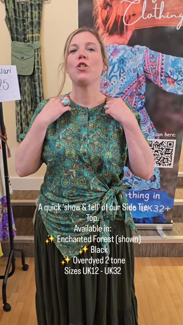 Apologies for cutting the talking, the background chatter was too loud š
Anyway...a quick 'show & tell' of our Side Tie Top.
It's a really versatile, easy to wear, flattering and gorgeous on š
Get it at www.peachypearclothing.co.uk under catergory 'Moon & Moss'.
#Peachypearclothing
#sizeinclusivebrand
#designedbywomenforwomen
#versatileclothes
#cottonclothing
