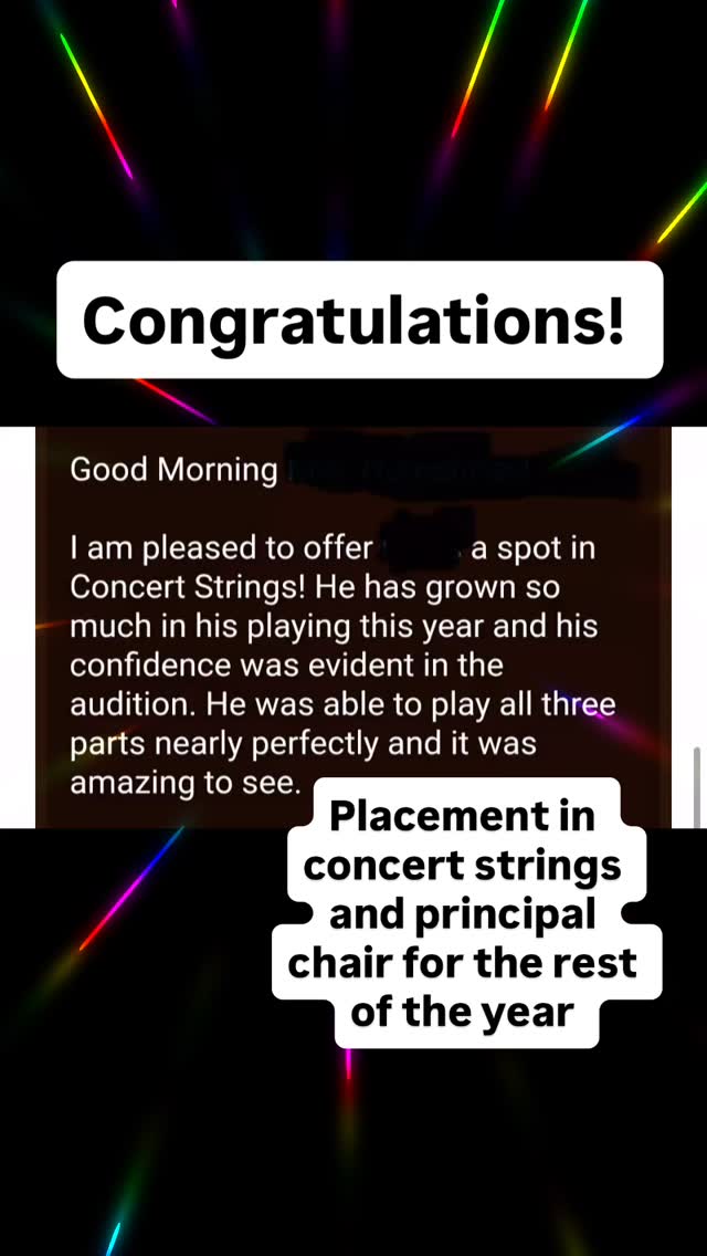 Sometimes (not always) you wonder if you’re doing enough for your students. It’s moments like these that confirm that I, as a teacher, am doing the right thing.
#auditionprep #concertstrings #pianolessons #violinlessons #yeahthatgreenville