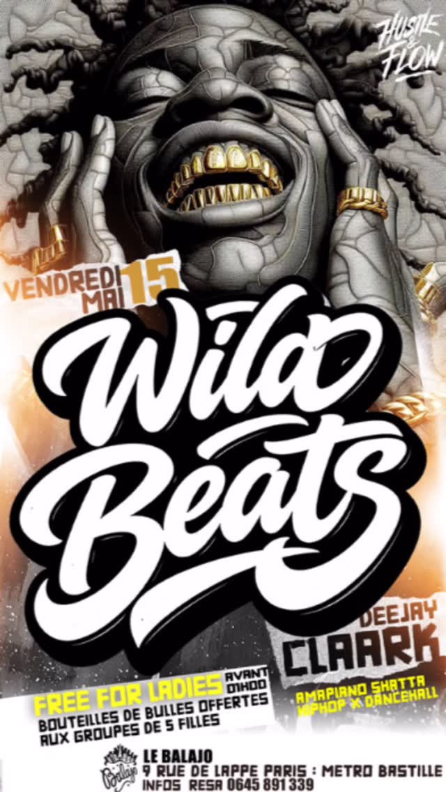 ris ne dort jamais… et nous non plus. 🔥
WILDBEATS débarque au Le Balajo tous les vendredis.
Prépare-toi à retourner la piste. 🎶
Version courte / viral
FRIDAY = WILDBEATS ⚡
📍 Le Balajo
Tous les vendredis.
Même énergie. Nouvelle folie. 🔥