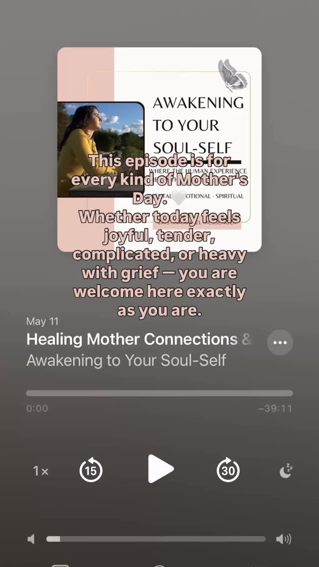This episode is for every kind of Mother’s Day. 🤍
Whether today feels joyful, tender, complicated, or heavy with grief. You are welcome here exactly as you are.
I felt so strongly called by the energy of mothers and grandmotherly energies this week that I set aside my rest day to record something special for you. With the help of Archangel Chamuel, the Angel of Relationships. We are healing and strengthening our mother connections, whether she is here on Earth, your relationship is complicated, or you are missing someone in Heaven.
Because grief is just love with nowhere to go. And Archangel Chamuel can help you give it somewhere to go. 🕊️
This episode includes channeled messages and a full guided Oneness Meditation to help you open the channel to your Spirit Team.
After you listen, grab your journal. You might be surprised by what comes through. 🤍
🎧 New episode out now.
#AwakenToYourSoulSelf #MothersDay #ArchangelChamuel #HealingJourney