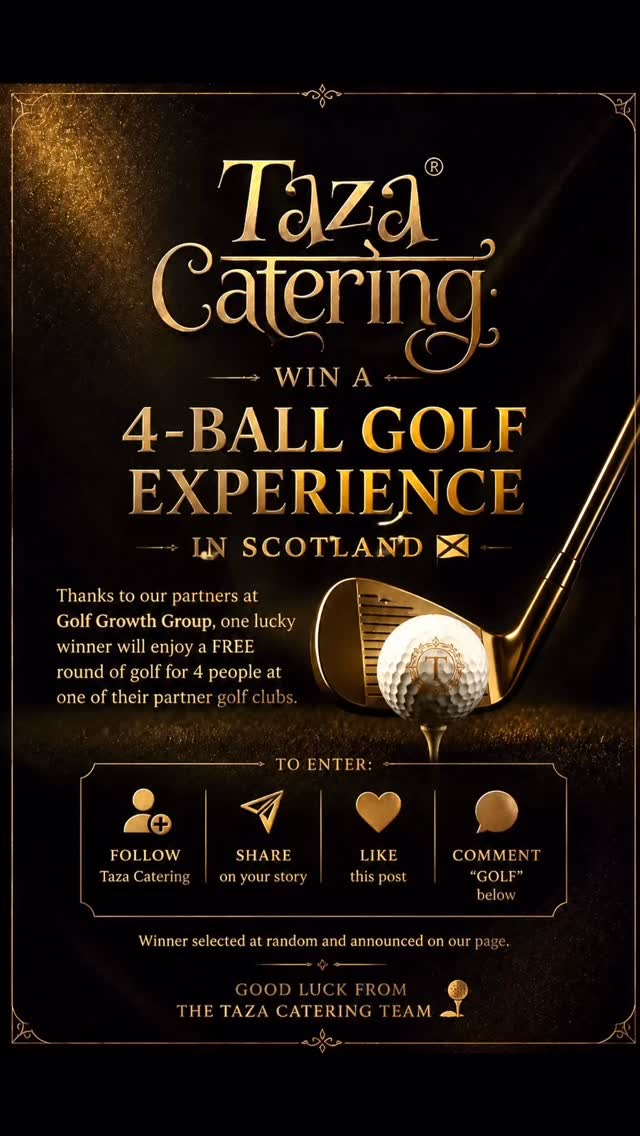โณ ๐WIN A 4-BALL GOLF EXPERIENCE IN SCOTLAND๐
Thanks to our partners at Golf Growth Group, @taza.catering Catering is giving one lucky winner the chance to enjoy a FREE round of golf for 4 people at one of their partner golf clubs.
To enter:
Follow Taza catering, share Taza catering on your story, like this post and Comment โGOLFโ below
Winner selected at random and announced on our page.
Good luck from the Taza Catering team โณ
#dundee #dundeefood #dundeerestaurant #dundeecatering