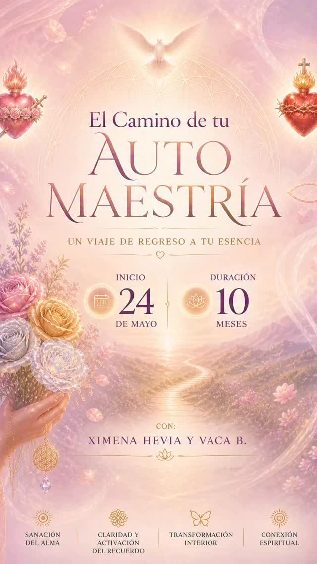 ✨ Un camino de integración interna donde la espiritualidad deja de estar separada de la vida cotidiana y comienza a encarnarse en la experiencia real.
No se trata solamente de aprender técnicas de sanación.
Se trata de vivir un proceso profundo de auto observación, integración y transformación desde la simplicidad.
A través de los 10 portales de La Sanación Alquímica Sagrada de María Magdalena, recorrerás un espacio donde mente, corazón, sensación y experiencia comienzan a ordenarse desde adentro.
Porque en este tiempo la psique ya no necesita complicarse… necesita integrar.
🌿 Herramientas de sanación que recibirás:
• La Sanación Alquímica Sagrada de María Magdalena®️
• El Útero Sagrado con el Péndulo Hebreo®️
• El Manto de la Madre María®️
• Las Rosas Sagradas de Las Marías®️
✨ Incluye:
• Clases en vivo vía Zoom
• Acceso a las grabaciones
• Podrás cursar también en diferido
• Manuales de cada técnica y material de apoyo
• 5 sesiones personales de integración
• Certificación como Terapeuta de todas las Técnicas y Facilitador/a de las mencionadas
🎁 Bonus:
• La Rosa de Cinco Pétalos®️
• El Corazón Sagrado Crístico®️
🌿 Duración: 10 meses
🌿 Modalidad: 2 Master Class al mes
🌿 Inicio del camino: 24 de mayo
📖 Clase introductoria abierta vía Zoom
🗓 Domingo 17 de mayo
⏰ Horarios:
7:00 am México - 8:00 am Perú
9:00 am Bolivia -10:00 am Argentina / Chile
15:00 pm España
🌹 Facilita:
Ximena Hevia y Vaca B.
Canalizadora de este camino y de las herramientas que lo integran.
✨ Cupos limitados
✨ Accede al programa en mi BIO
📲 Contacto vía WhatsApp: +34 722 422 996
Caminemos junt@s, Ximena⚜️♾️
#infinitaezencia #ximenaheviayvaca #caminointernodemariamagdalena #automaestria #amor