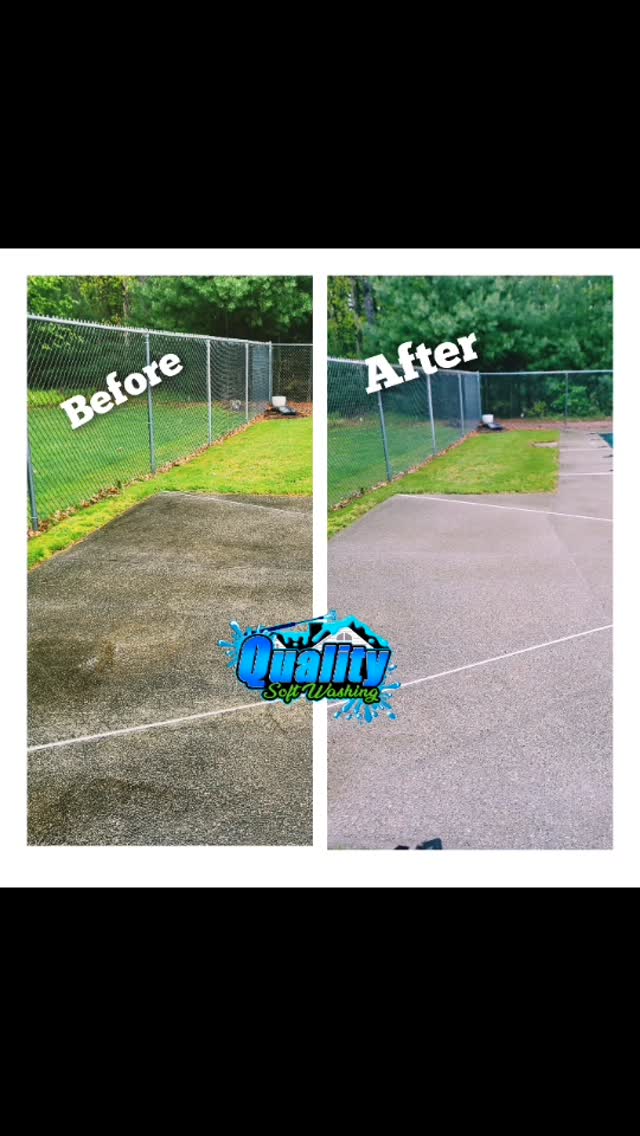 Rain all day ☔️ but this pool patio is going to be SUMMER READY once the sun finally comes out 😎
Years of dirt, algae, and grime washed away safely with our soft washing process 🔥
If your concrete is looking dark, slippery, or stained, give us a call for a free quote!
📞 401-903-9274
#PressureWashing #SoftWashing #ConcreteCleaning #PoolPatio #PatioCleaning RhodeIsland Massachusetts SummerReady BeforeAndAfter QualitySoftWashing