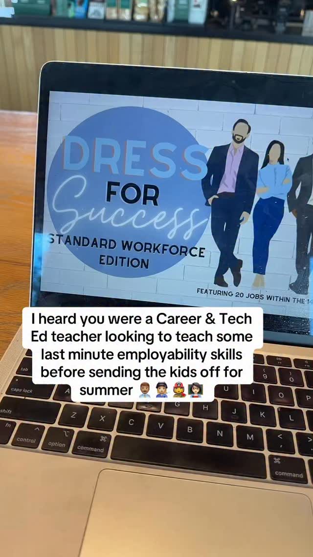 The end of the year is the PERFECT excuse to brush up on employability skills ESPECIALLY if you have seniors who are about to cross that stage and leave you for good!
If you’re a career & technical education teacher or HECK, any high school teacher download this today when you comment “DRESS 4 SUCCESS”
#cteteacher #fcsteacher #employability #highschoolteacher