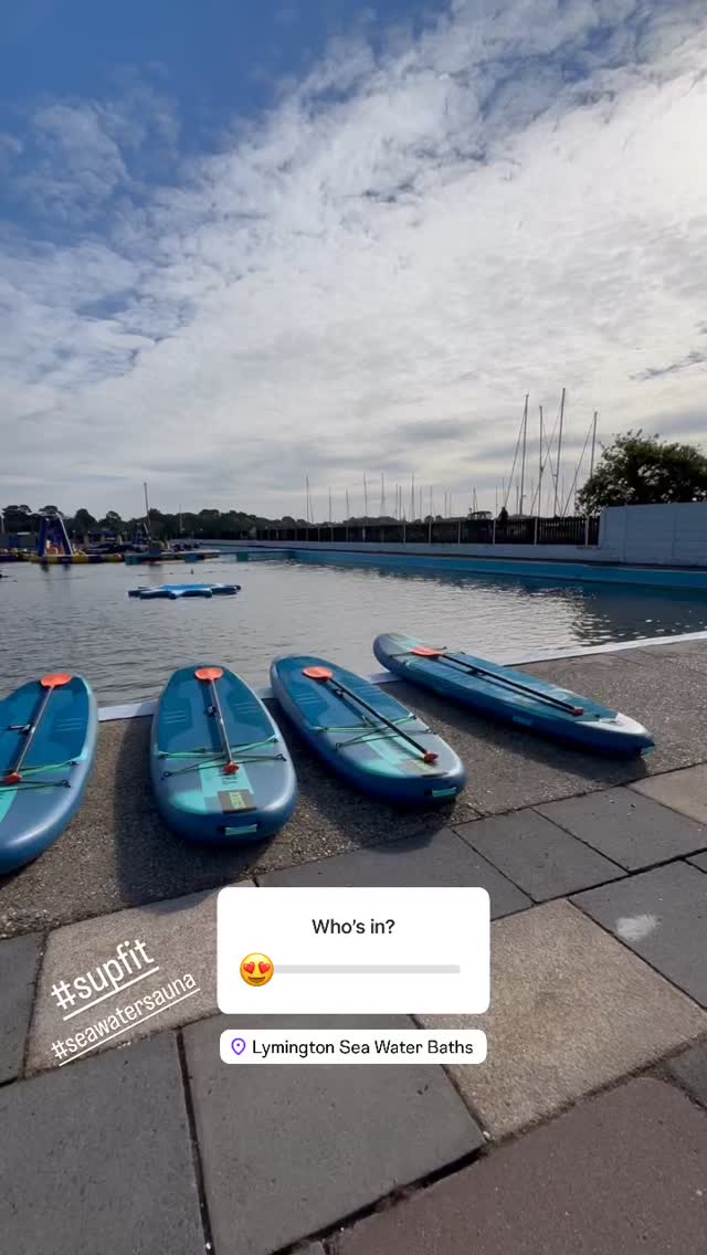 Suns up for #supfit, the #sauna is hot 🔥 and the water refreshing 💦
@hellooutdoorsltd @lymingtonseawaterbaths