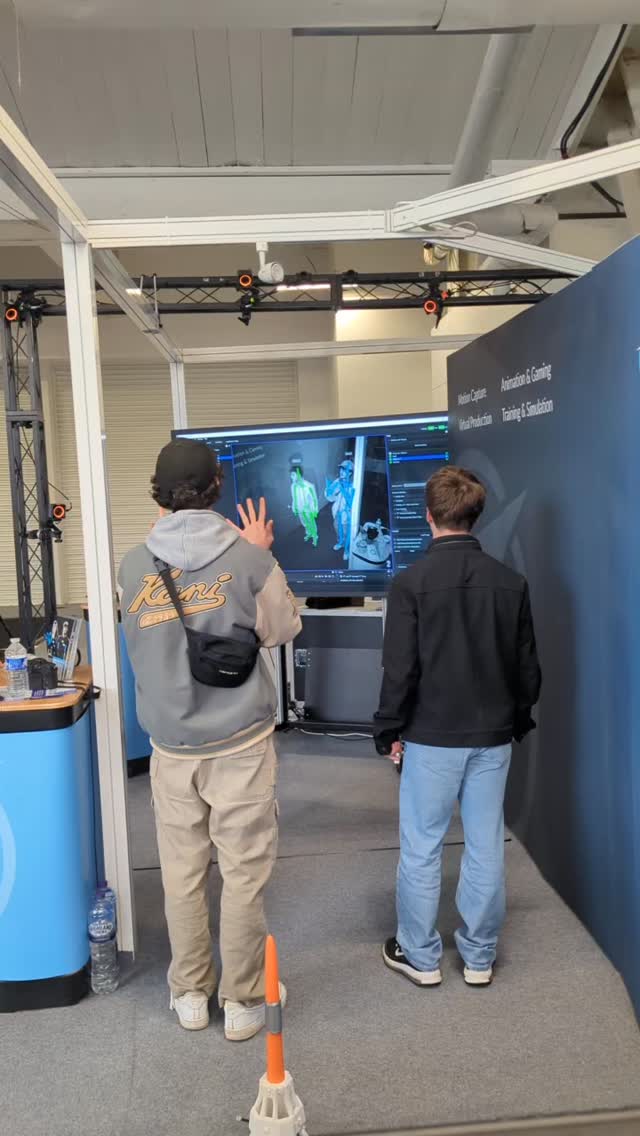 We've been run off our feet today at MPTS! Shout out to everyone who has visited our stand and jumped into our pop up @optitrack and @the.captury markerless mocap setup!