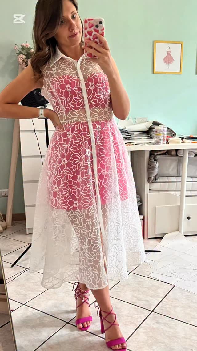 Getting ready for the summer in a new make. The best thing about this lace shirt dress is you can also wear it over your swimsuit for a perfect summer look.