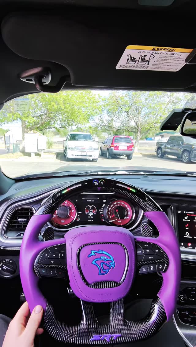 New custom steering wheel for this Hellcat. If you're going to spend hours in the seat, might as well upgrade the one thing you’re always holding onto.