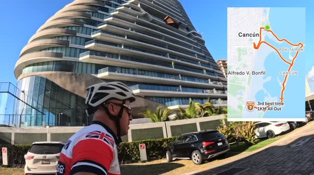 My first ride across Cancun’s newest and longest bridge, indeed Latin America’s second longest at 11km. It has a dedicated cycle path which is great, wonderful surface but it will definitely need regular sweeping with all the car debris already accumulating. The purpose of the road is to alleviate the traffic in the Hotel Zone and also to enable swifter evacuation in the event of a hurricane. Free to use, this seems like a good development even if not all of it (for example three lanes and their access to get on and off the bridge) is not that well thought through. #cancun #mexico #bridge #cycling #nichupte