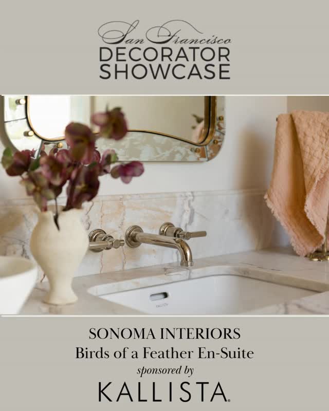 Grateful to @kallistadesign and the @lmiar team for their generous sponsorship of the Birds of a Feather en suite at the San Francisco Decorator Showcase.
We selected Kallista’s Central Park West collection for its refined detailing — seen in the fluted levers and the handsome H & C monogram. Finished in polished nickel, the fixtures catch the light beautifully, adding a layer of sparkle and timelessness to the space.
A perfect balance of craftsmanship, elegance, and thoughtful design.
Photography: @tim.d.coy.photography
Styling: @lucybamman
Design: @sonomainteriors
Build: @dotto_company
#BirdsOfAFeather #SFDecoratorShowcase #SonomaInteriors #Kallista #luxurybathdesign
