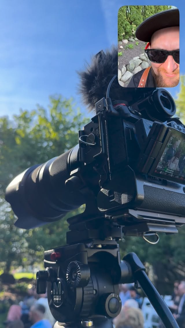 I filmed a wedding with @joshsiegers today. #weddingvideographer