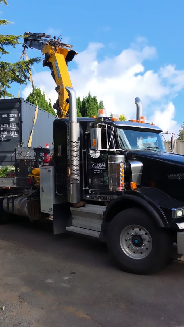 Crane delivery yesterday. Tight spot!