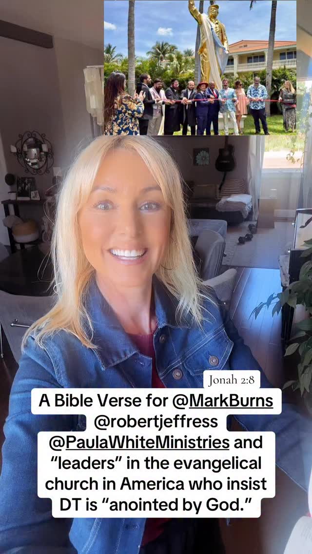 Just a reminder to @pastormarkburns @robertjeffress @franklin_graham @paulamichellewhite and every other evangelical “leader” bending their knee to Trump:
The idol you’re clinging to cannot save you, protect you, or help you. Idols always overpromise and underdeliver — and eventually, they destroy the people who worship them.
Jesus never told His followers to bow to powerful men, defend corruption, or trade truth for influence.