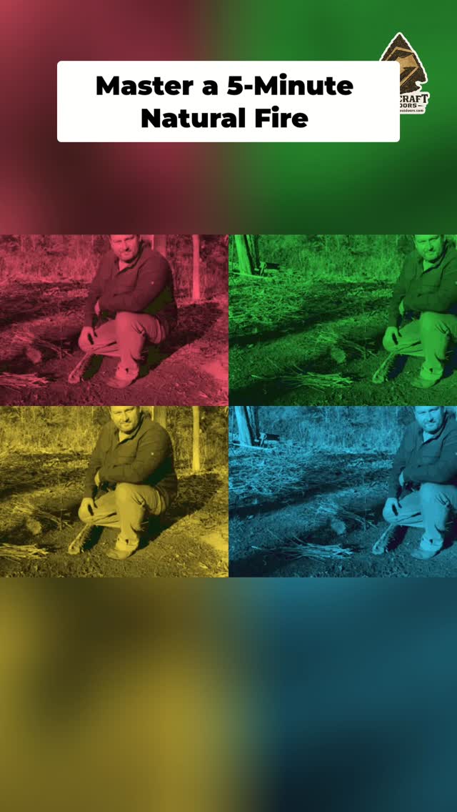 Mastering the wilderness: Learn to spark a sustainable fire using only nature's gifts. Quick, efficient, and wild. #Bushcraft #SurvivalSkills #Wilderness #FireStarting #NatureHacks #OutdoorLife #SurvivalGear #ReelsSkills
