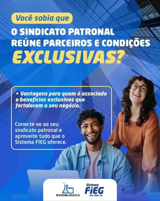 Ser uma empresa associada a um Sindicato Patronal é garantir acesso a benefícios reais, representatividade e vantagens competitivas para fortalecer o seu negócio. 💼✨
📌 Convênios e parcerias com instituições como SENAI, SESI, IEL, SEBRAE, escritórios, fornecedores e prestadores de serviços com condições diferenciadas
📌 Atuação na defesa dos interesses comuns da categoria
📌 Networking estratégico com empresas do segmento
📌 Cursos, palestras e capacitações voltados à qualificação e ao desenvolvimento do setor químico
📌 Condições comerciais exclusivas e oportunidades de negócios
Tudo isso pensado para apoiar o crescimento da sua empresa, oferecendo soluções práticas e personalizadas para os desafios do dia a dia.
📲 Entre em contato com o seu sindicato pelo WhatsApp: (62) 98230-1812.
Saiba mais no site do SINDQUÍMICA (link na bio).
#SistemaFIEG #SindicatoPatronal #ForçaEmpresarial #Associativismo #IndústriaForte