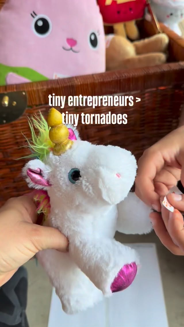 the stuffies were apparently ready for their next adventure
what started as “can we make an adopt-a-stuffy stand?” quickly turned into:
+ sorting inventory
+ helping clean it
+ making decisions
+ creating categories
+ designing signs
+ naming products
+ setting up a system
+ working together
see I care less about raising “tidy kids” & more about raising capable ones
& there are so many life lessons wrapped up in these sweet little road side stands
did you do this as a kid?
_________
Stuffy Stand
Tiny entrepreneurs
Childhood memories
Parenthood
Motherhood
Decluttering
Simplified storage
Simplify your home
Professional organizer
Family homes
#professionalorganizer #homeorganization #organizedliving #simplifyyourhome #declutteredlife