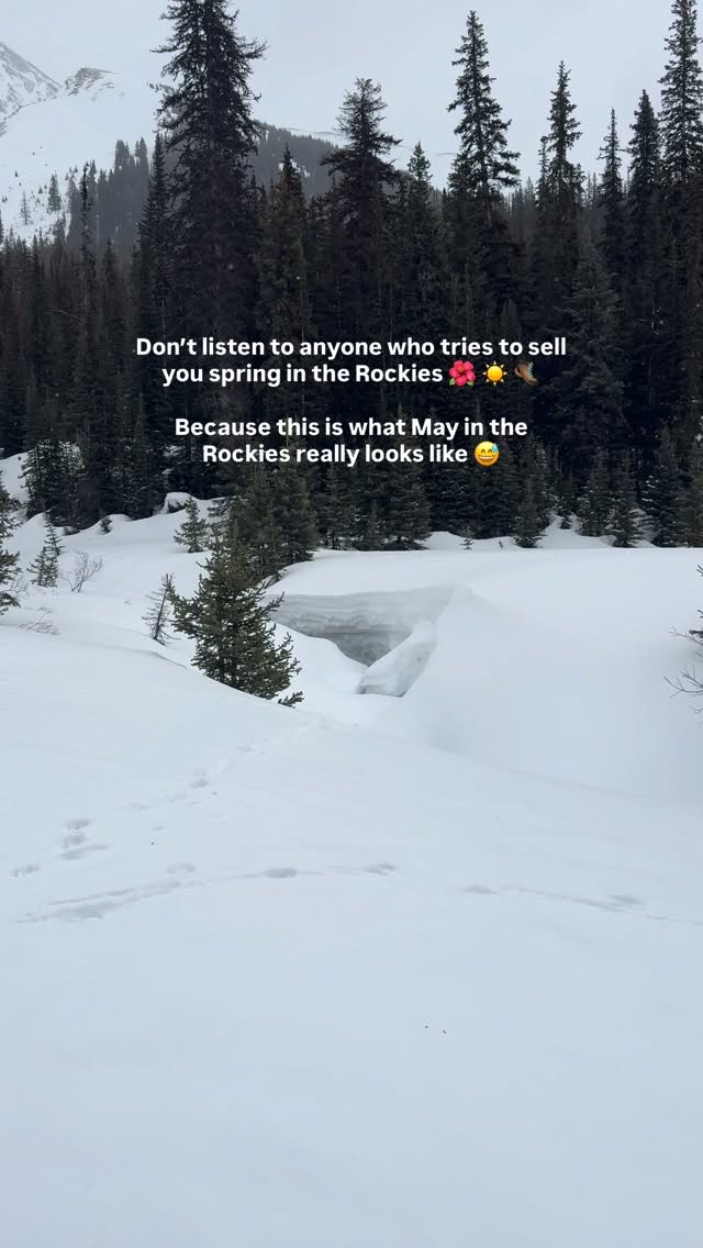 Don’t be fooled, higher elevations can still look like this 😅
Make sure to 👇
- check trail conditions @alltrails
- check avalanche risk (avalanche.ca)
- take extra layers
- take spikes
& be prepared for winter wonderland to make the most of your “spring trip” 🩵☺️
#springintherockies #springincanada #explorecanada #hikingadventures #outdooradventures