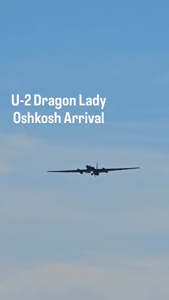 Seeing the spooky U-2 spy plane land at Oshkosh was one of the absolute highlights of summer 2025. The U-2's nose is so long that it blocks the pilot's view of the runway when flaring for touchdown. A chase vehicle follows the jet down the runway, carrying a landing coach communicating to the pilot how far the wheels are above the pavement.
.
🏷 #u2dragonlady #landing #lockheedu2 #spyplane #osh25