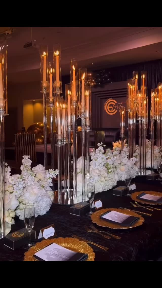 Candlesticks available for rental. Design and planning @christianandcoevents floral @theshalomexperience #partyrentalsatlanta #eventrentalsatlanta #luxurychairrentals #georgiaeventrentals