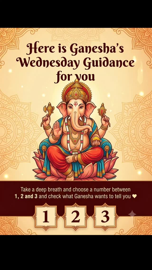Aum Gan Ganpataye Namah 🪔
Here is Ganpati ji special Guidance for you.
Don't forget to comment and tell which message resonates with you most.
Follow me for more.
