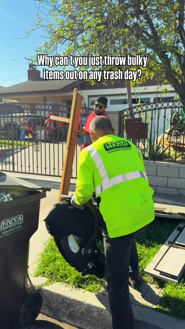 Bulky items aren’t collected during regular pickup because they require different trucks, extra space, and special route planning. 🛋️🚛
A single couch or mattress can take up the same room as dozens of regular trash bins. By scheduling bulky item collection separately, routes stay efficient, neighborhoods stay cleaner, and pickups happen safely without delaying normal service.
Check nasaservices.com to see your city’s bulky item pickup information and schedule. ♻️