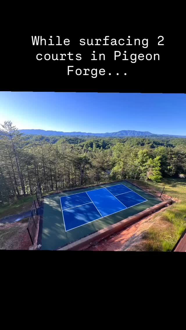 We just finished 2 beautiful courts in Sevierville and Pigeon Forge Tennessee!! Lots of wildlife to see!! #pickleball #livingthedream #familyowenedandoperated #viral #fyp