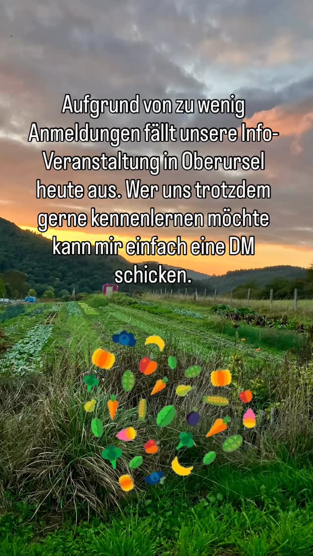 Unsere Info-Veranstaltung hat leider zu wenig Zulauf. Wer uns trotzdem kennenlernen möchte kann gerne eine DM schicken oder auf unseren Veranstaltungskalender unter www.stolze-gärtner.de schauen. #bioland #solawi #taunus #oberursel