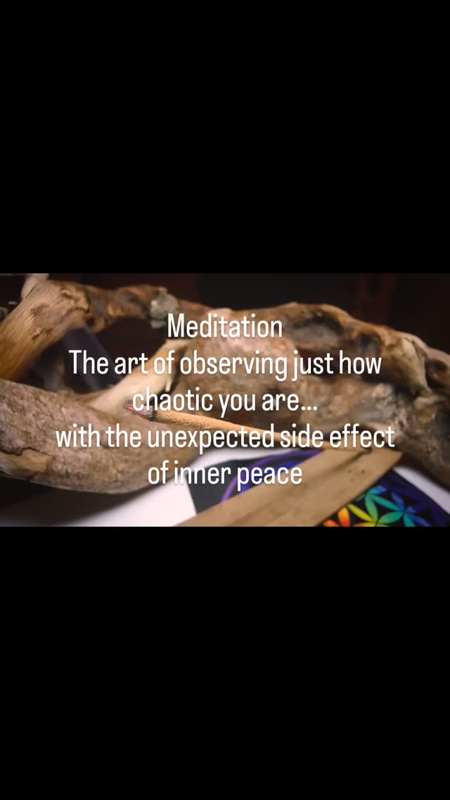 Meditation isn't about achieving inner peace, thats just a side effect. The practice is actually sitting and realising how chaotic you are, and just observing it. Its not rocket science, its the simplest thing. But also the hardest! But anyone can learn, even the people who think they can't meditate! #takecontrolofyourwellbeing #meditationmasterclass #meditationpractice #meditationteacher #learntomeditate