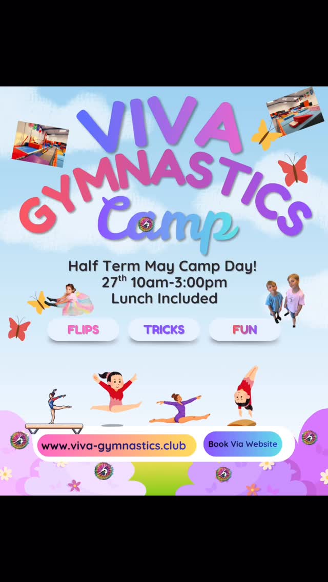 We've got a few spaces left on our camp so book now as they won't be around for long! We also have spaces on a few of our sessions so if you are looking for a new challenge or maybe to upgrade your tumble skills ...look no further! We have got you covered 😃