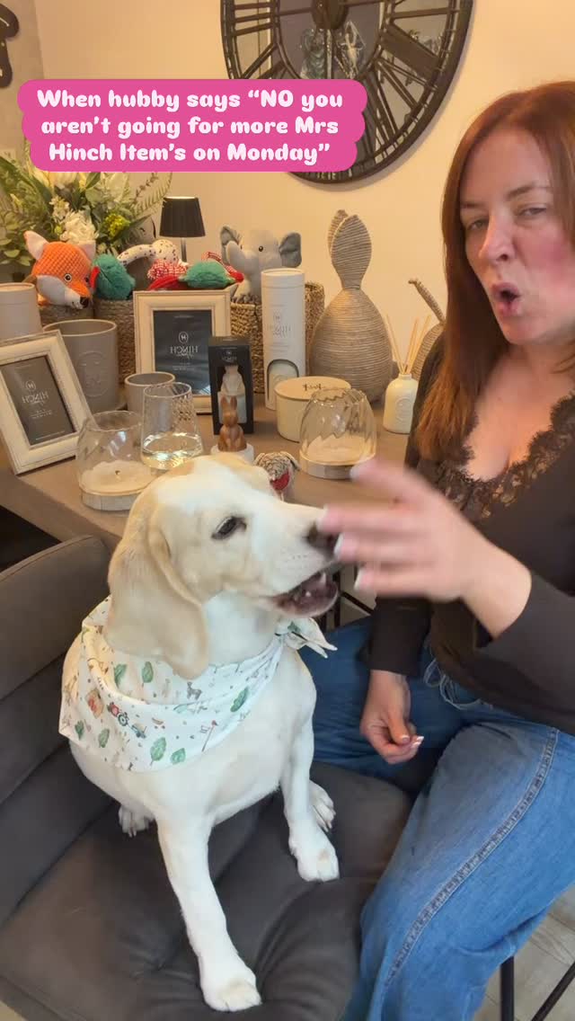 I’m so excited for Monday as Mrs Hinch has some new items coming out and restocks 😍🫶🏼
I really love the whole collection and can’t wait to see what’s next 💁🏼♀️
Hubby was out so Alba helped with her Bandana as she loves it as well as the other two (couldn’t fit them all on chair🤪)
Well done on such an amazing & affordable collection! It’s loved by many xx
#mrshinch #mrshinchmademedoit #mrshinchhome #hinchhaul
