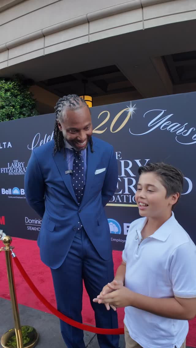 Want to see what good people look like? Just watch @larryfitzgerald being interviewed by @sportswithzaza
I’ve always wanted my boys to learn both inside and outside the classroom. I want them growing up seeing what heart, hustle, resilience, relationships, generosity, and showing up for people actually looks like in real life… and this is exactly who Larry is.
Zaza joined me on the red carpet for Fitz’s Final Supper Club at @domsteak benefiting @thelarryfitzgeraldfoundation. After 20 incredible years, they’re moving forward with their mission in new ways. Having covered so many of Larry’s beloved events over the years, yesterday felt especially meaningful because my sidekick snagged the mic 🎤
Here’s a clip of Za interviewing Larry. More recap to come. But in the meantime, huge shoutout to Larry for the unbelievable impact he continues to make through philanthropy, community leadership, and showing future generations there’s so much more to life than what happens on the field.