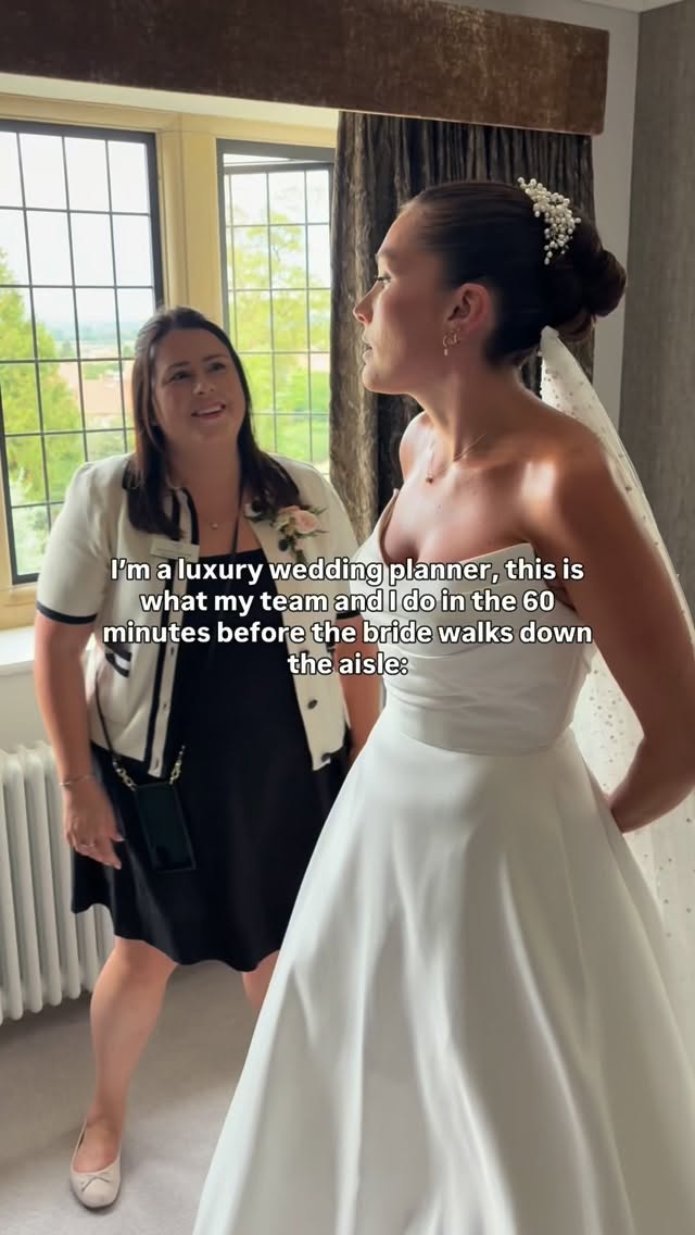 Do any of these surprise you?
As a luxury wedding planner, the final hour before the ceremony is a whirlwind - but every detail matters. Here’s how we make sure everything runs seamlessly:
• Help the bride into her dress, ensuring she feels comfortable & confident
• Perfectly place buttonholes onto the groom and wedding party
• Coordinate first looks with the photographer and videographer
• Spend time with the bride and groom to calm nerves and offer reassurance before the big moment
• Place the final ceremony touches, including order of service, signage, and any personal details to create the perfect setting
• Liaise with catering and bar teams to confirm drinks, canapés, and welcome refreshments are prepared and timed perfectly
• Perform last-minute inspections at the reception venue (if separate from the ceremony) to ensure décor, seating, and table settings are flawless
• Welcome musicians and ensure all their requirements are met, guiding them to their setup location
• Speak with the transport company to confirm the bride’s arrival schedule is running smoothly (if she is staying off site)
• Greet registrars or liaise with the vicar to ensure pre-ceremony meetings and protocols are in place
• Welcome and direct guests to their seats
• Keep a close eye on the timeline so that each part of the morning runs perfectly, allowing the couple to relax and enjoy these special moments
💌 Want your wedding morning to feel completely effortless? Get in touch today and let’s make it happen!