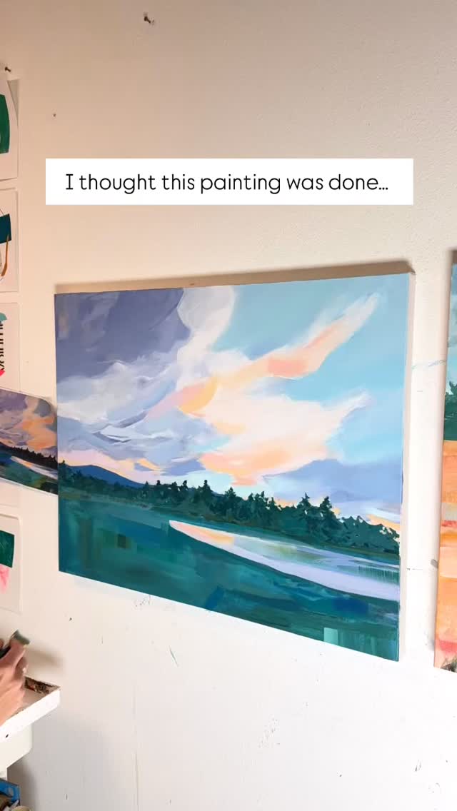 I’m reworking a couple of paintings that I decided I either didn’t like or weren’t quite finished. This is one of them. Sometimes you live with a piece for awhile, trying to figure out what needs to change. I liked the sky but not the ground. Something was just flat.
So I ended up printing off a photo of this one and then used oil pastels to color on top of it, playing with different color palette. It was such a great way to get a solid idea of where to go next without wasting a bunch of time pushing paint around on the actual canvas. And it was nice to use physical art supplies instead of an app… I’m really liking this new direction!
.
Happy Friday and have a great Memorial Day weekend!
.
#abstractingthelandscape #pnwartist #landscapepainting #artistprocess #wipart