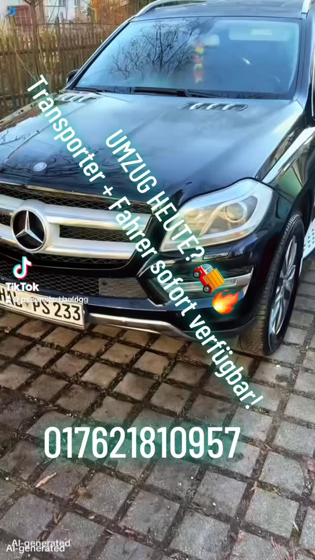 Umzug oder Transport geplant? 🚚📦
Wir helfen schnell, zuverlässig und unkompliziert!
Unsere Leistungen:
✅ Transporter mit Fahrer
✅ Umzug & Möbeltransport
✅ Abholung & Lieferung
✅ Termine am gleichen Tag möglich
✅ Halle (Saale) & deutschlandweit
📍 PS Service Bau&Logistik Group
📲 WhatsApp / Mobil: 0176 21810957
Schreib uns direkt „UMZUG“ per WhatsApp und sichere dir deinen Termin!
#Umzug #Transport #TransporterMitFahrer #Möbeltransport #Umzugsservice