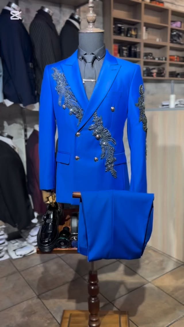 Check out this outfit only at our shop…..
* Suit - R6500
* Shirt - R650
*Tie pin - R150
*Brooch-150
* Necktie - R150
* Belt - R250
* Cologne - R500
* Shoes - R750
* Total - R9100