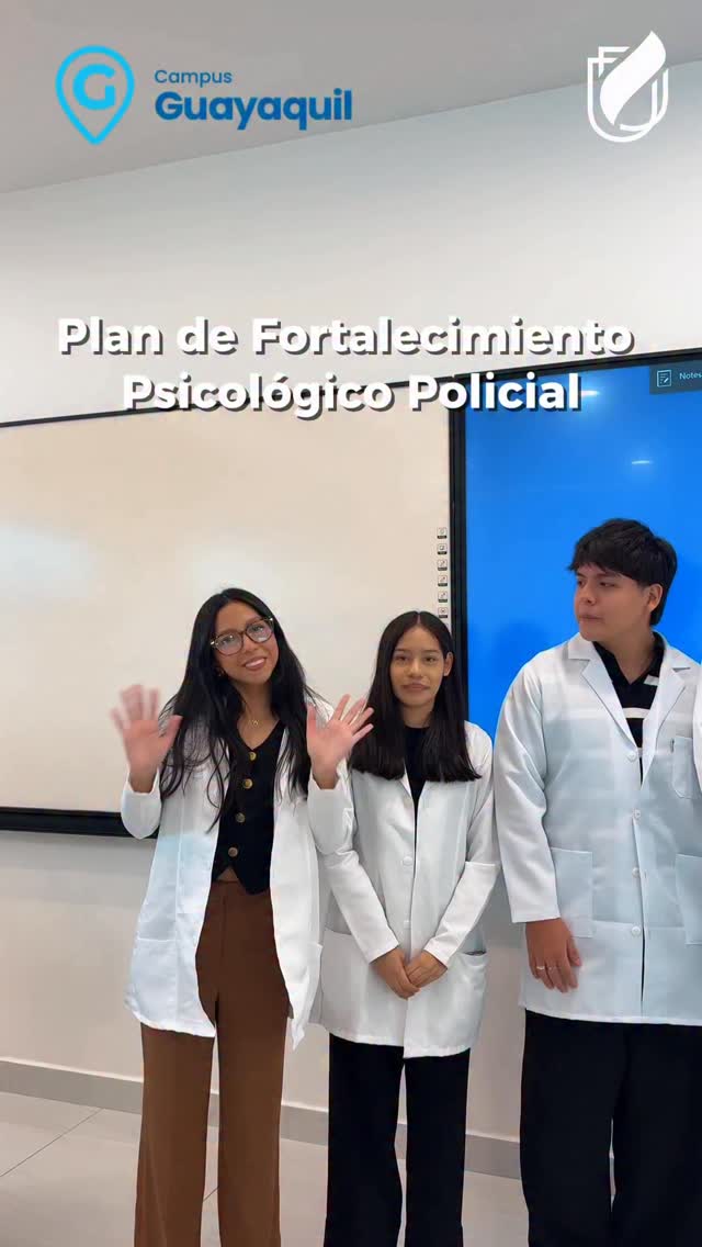 Nuestros estudiantes del campus Guayaquil de la carrera de Psicología desarrollaron la fase de Sensibilización y Psicoeducación del “Plan de Fortalecimiento Psicológico Policial”, aplicando sus conocimientos en un entorno real.⭐️