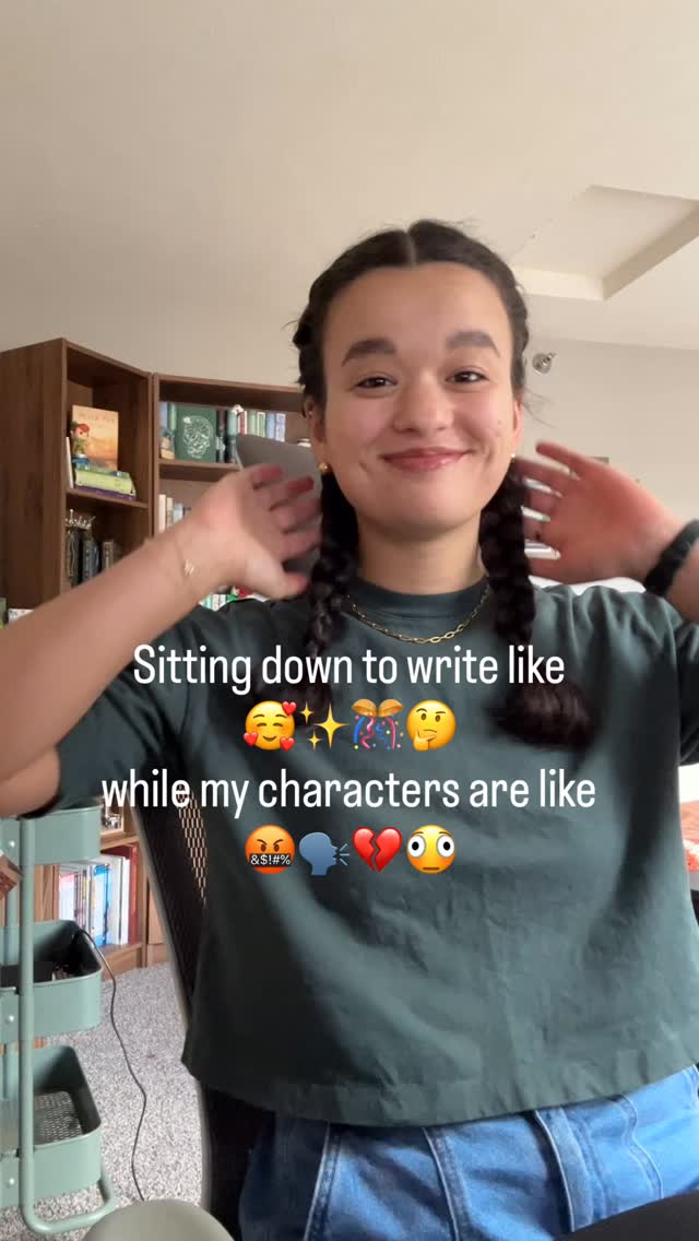 Describe how the characters in the book you’re reading or writing are feeling rn
I’ll go first: 🤕😰👀
Cut to me with a straight face while their lives go up in flames
Hi, I’m Megan! I’m an agented author on sub with a YA fake dating romance. I love chatting books—including the behind the scenes of how they’re made. Nice to meet ya! :)
#amwriting #authorlife #writing #yabooks #novelwriting writing a book, fiction, keep writing, characters, young adult books, romance