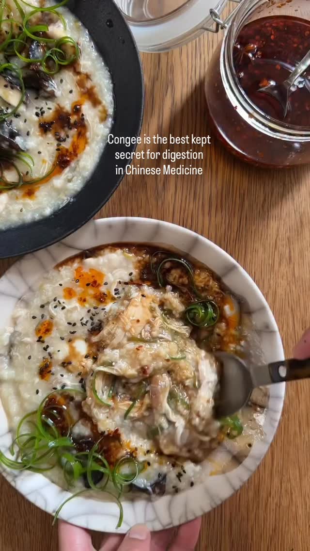 Check out this incredible Congee recipe by @kirstenljenkins
Congee is TCMs best kept secret when it comes to the benefits it has on your digestive system and gut health when you eat it regularly. And because your digestion is your earth element it sits at the centre of your health and fundamental for underpinning every single function of the body.
Kirsten’s Chicken and mushroom congee recipe:
1 tbsp sesame oil
4 cloves garlic, peeled, sliced
4 spring onions, thinly sliced, extra to serve
1 cup jasmine rice
200g mixed Asian mushrooms, torn and cut into pieces Soy sauce, sesame seeds, chilli oil, to serve Chicken stock
1 large piece of ginger
1.6kg whole chicken
4 spring onions, halved
1 bulb garlic, unpeeled, halved
2 eshallots, unpeeled, halved
⅓ cup fish sauce, extra to serve
To make the chicken stock, thickly slice half of the ginger, set aside the remaining half for later. Place the ginger slices in a large saucepan with the remaining
“stock” ingredients and fill with water until the chicken is submerged. Simmer the chicken over a low heat, covered, for 3-4 hours or until the meat is falling off the bone.
Remove the chicken and garlic from the pan and strain the chicken broth measuring out 9 cups of liquid.
Discard the other solids. When cool enough to handle, pick the chicken meat into chunks and squeeze the garlic from the skin.
When ready to cook the congee, peel and finely grate the remaining ginger. Heat the oil in a large saucepan over medium heat, add the ginger, cooked garlic, fresh garlic and spring onions and cook for 1-2 minutes until fragrant. Add the rice and stir until coated by the oil and other ingredients.
Add the reserved broth to the pan and bring to the boil, reduce heat to low, cover with lid and cook slowly for 1 hour, stirring occasionally. Turn off the heat and stir through the mushrooms and chicken. Allow the pot to sit, covered for 15 minutes. Season with salt and extra fish sauce, to your liking.
Spoon into bowls and top with any or all of the following; soy sauce, sesame seeds, chilli oil, fish sauce, extra spring onions.
#congee #congeerecipe #foodforthesoul #jook #chinesemedicine